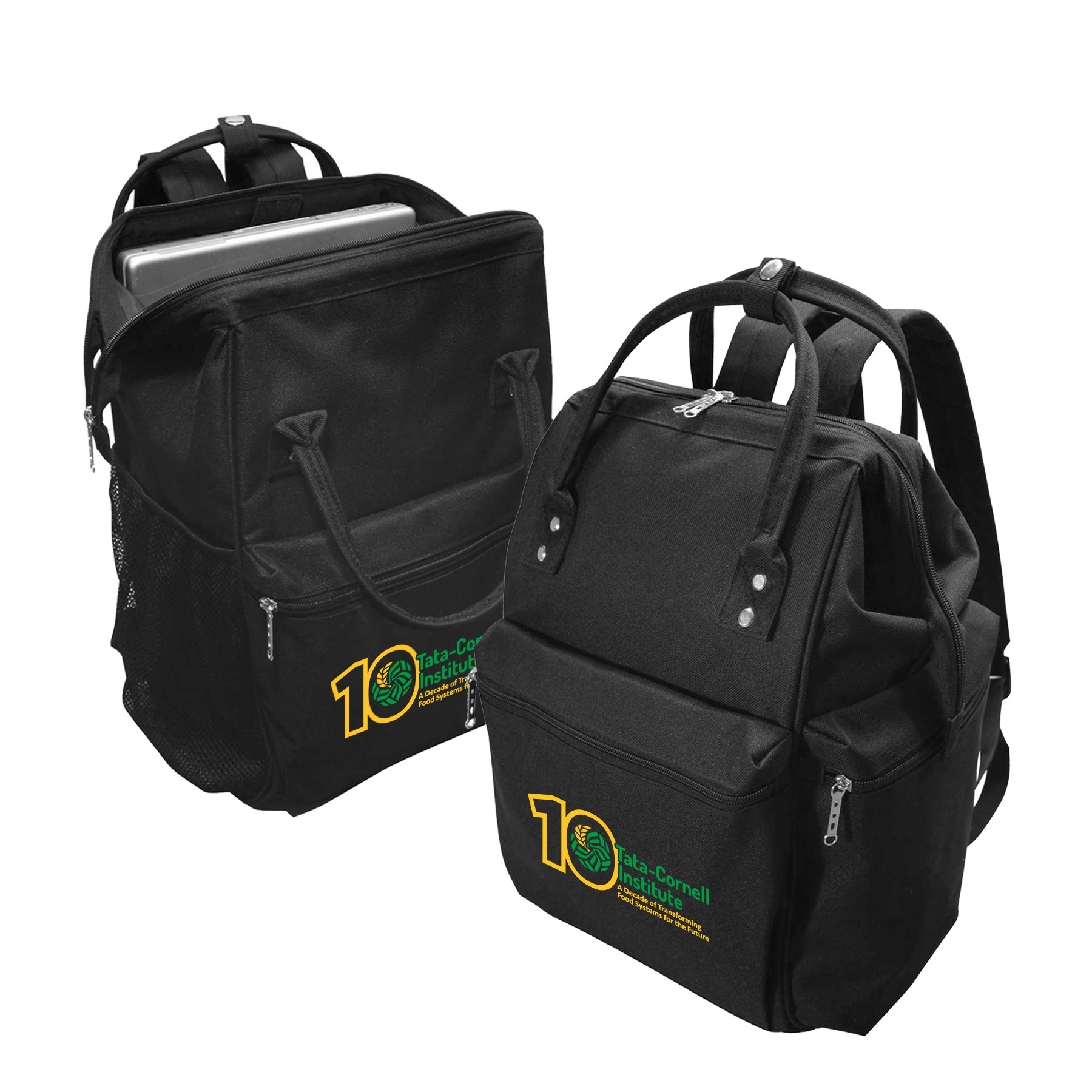 600D Polyester Wide Mouth Laptop Backpack 2