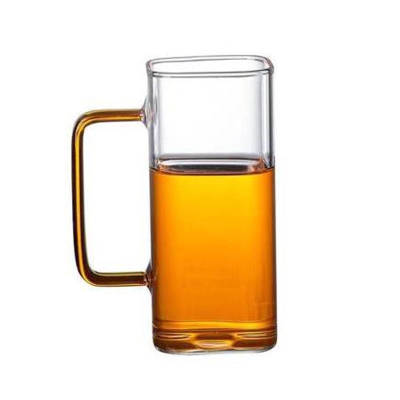 Custom 12.5 OZ  Square  Wine Glass Cups with Handle 6