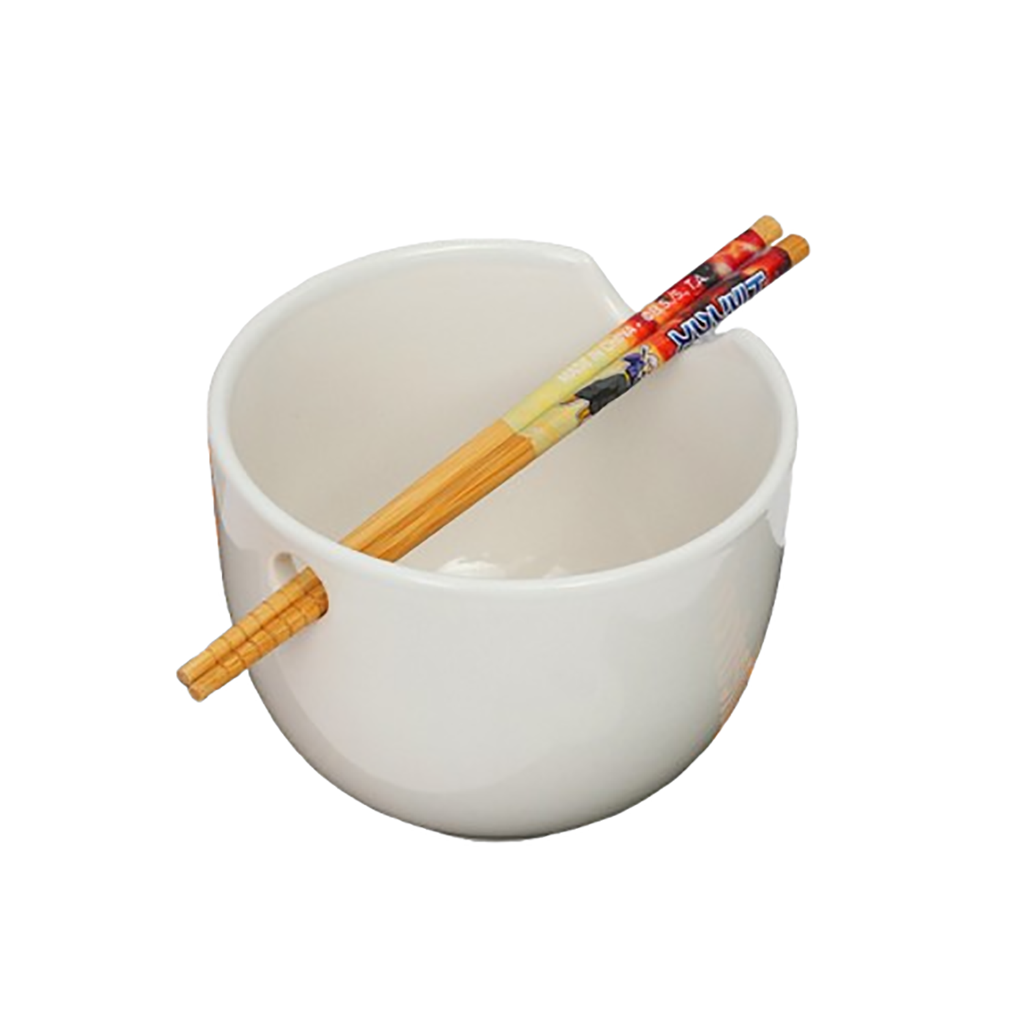 22oz Ceramic Bowl w/ Chopstick Holder Hole 5