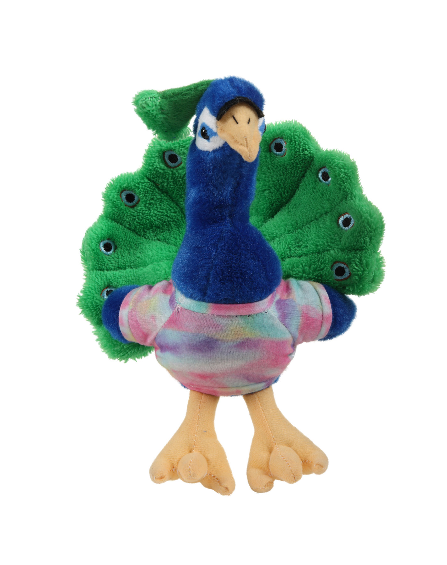Soft Plush Sitting Peacock wearing a T-Shirt 3