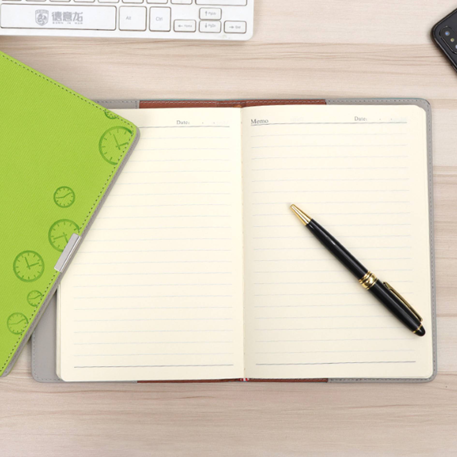 PU Leather Notebook With Pen Business Set 4