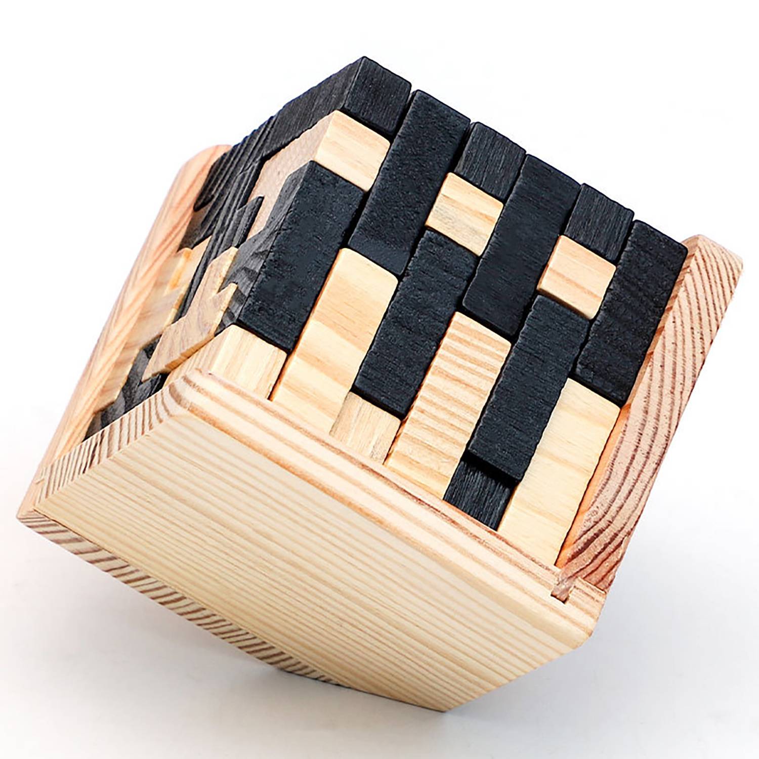 54pcs Fun Wooden Square Building Block Puzzle Toy 8