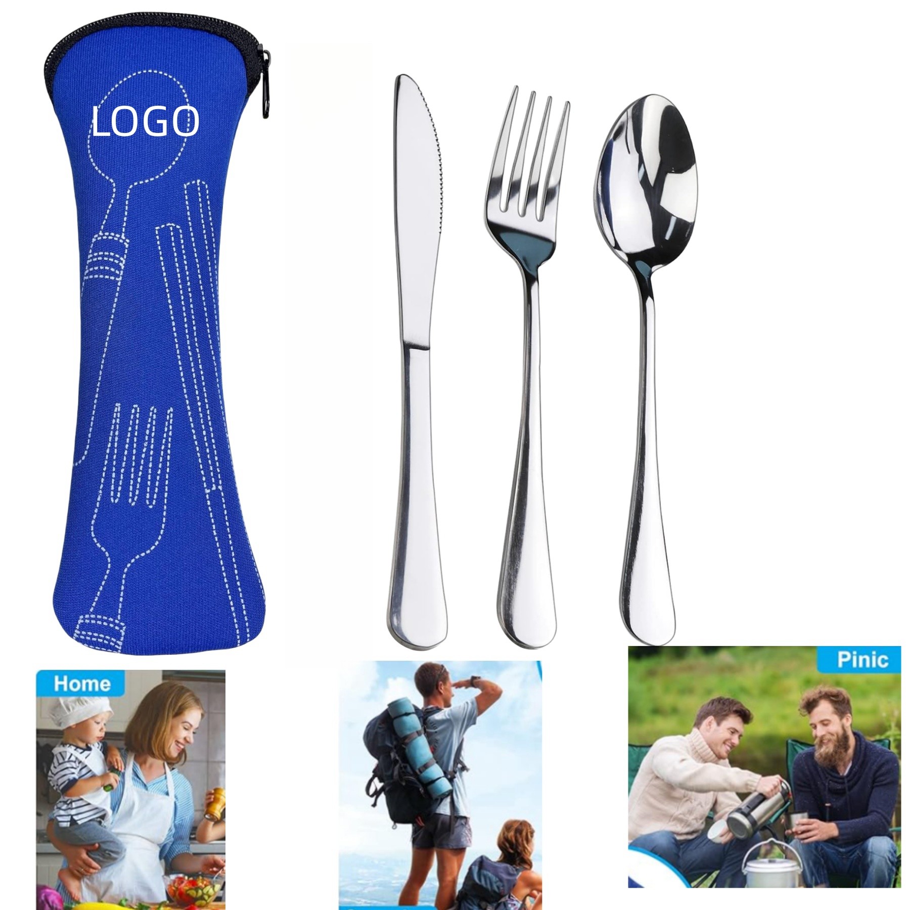 Premium Stainless Steel Travel Cutlery Set