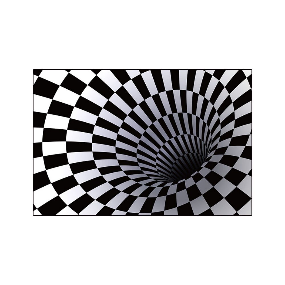 Optical Illusion Carpet 3D Vortex Throw Rug 1