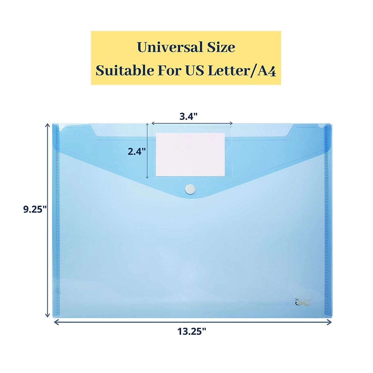 Clear Document Folders with Snap Closure 2