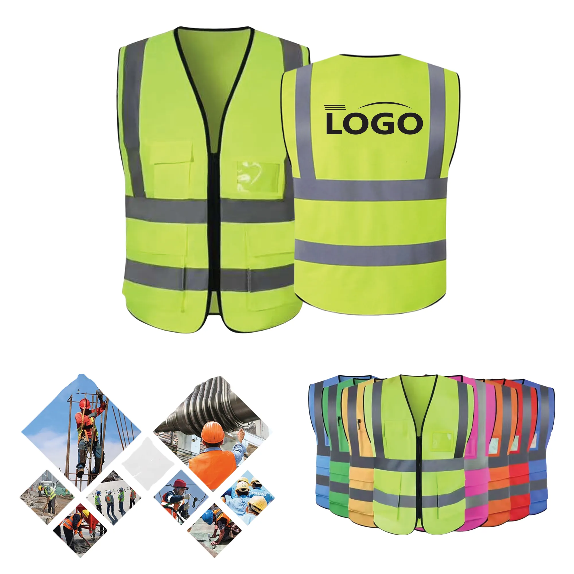 High Visibility Safety Reflective Vest With Pocket 2