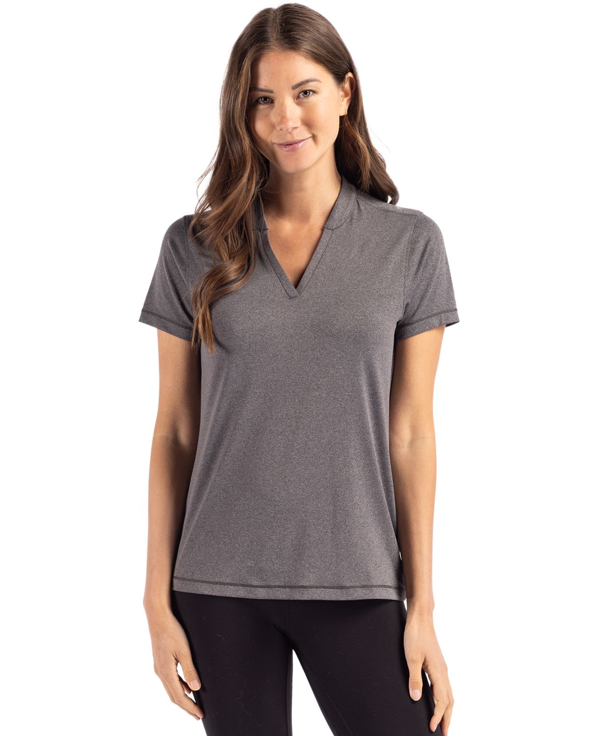 Cutter & Buck Forge Recycled Four-Way Stretch Heathered Womens Blade Top 39
