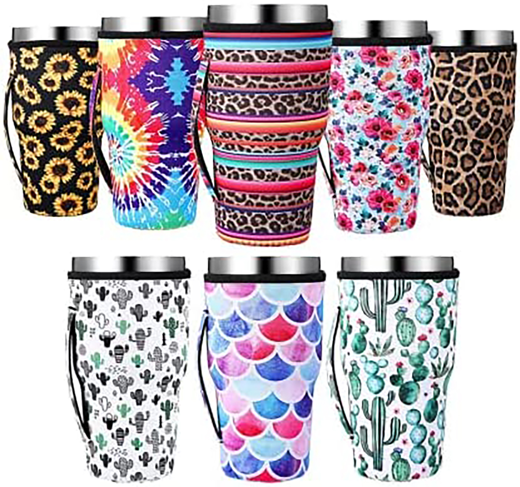 30-32 oz Reusable Neoprene Insulated Sleeves Cup Cover, custom koozie with logo imprint 14