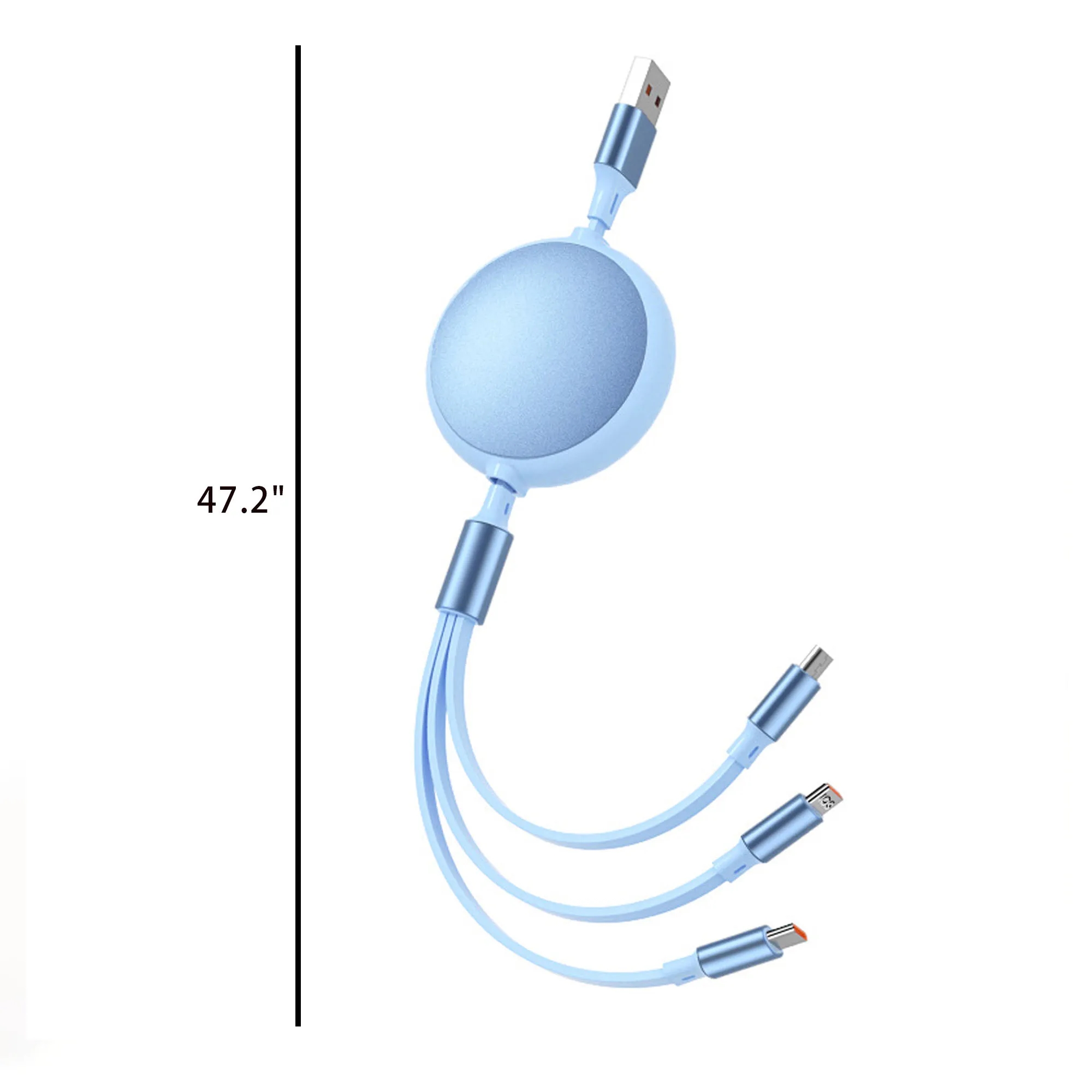 Retractable 100W 3 in 1 Charging Cable 5