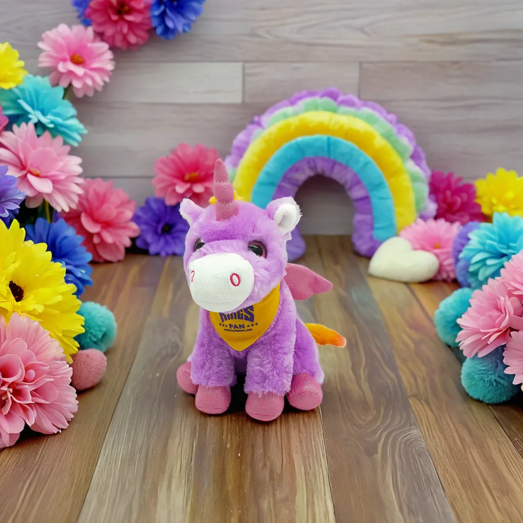 9" Bright Color Purple Unicorn 5