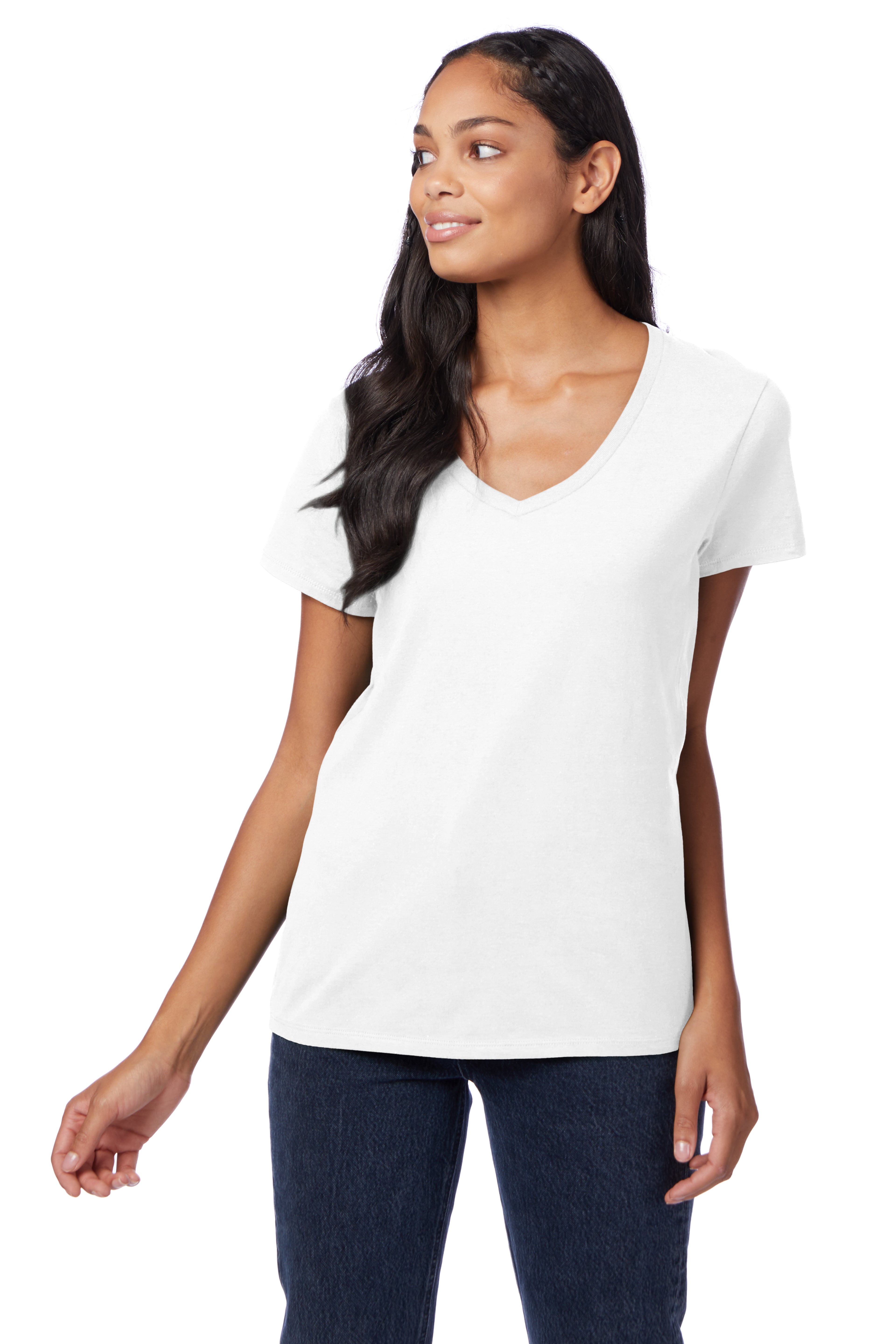 Hanes Perfect-T Women's Short Sleeve V-neck T-shirt 6