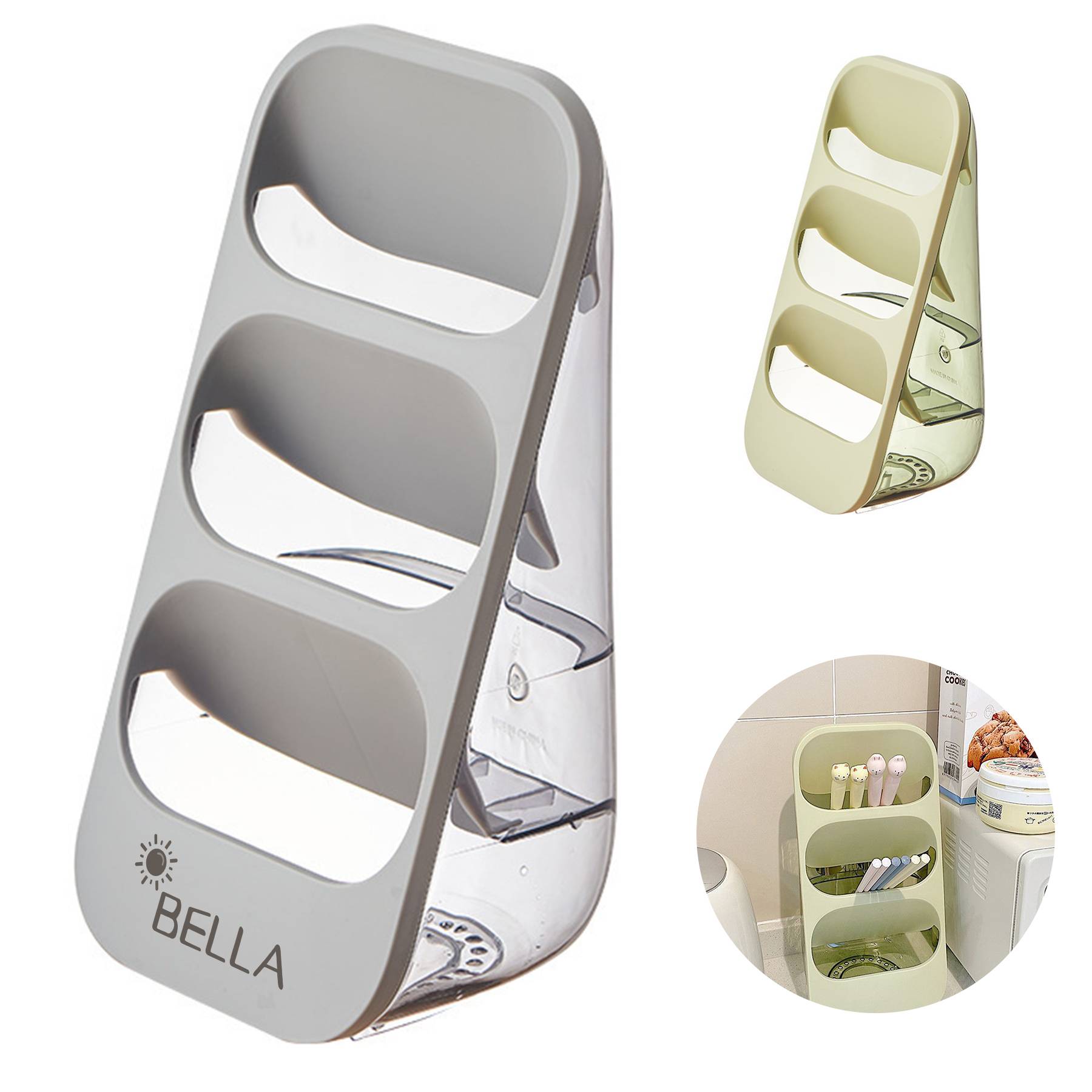 Plastic Three-tiered diagonal chopstick storage rack 2