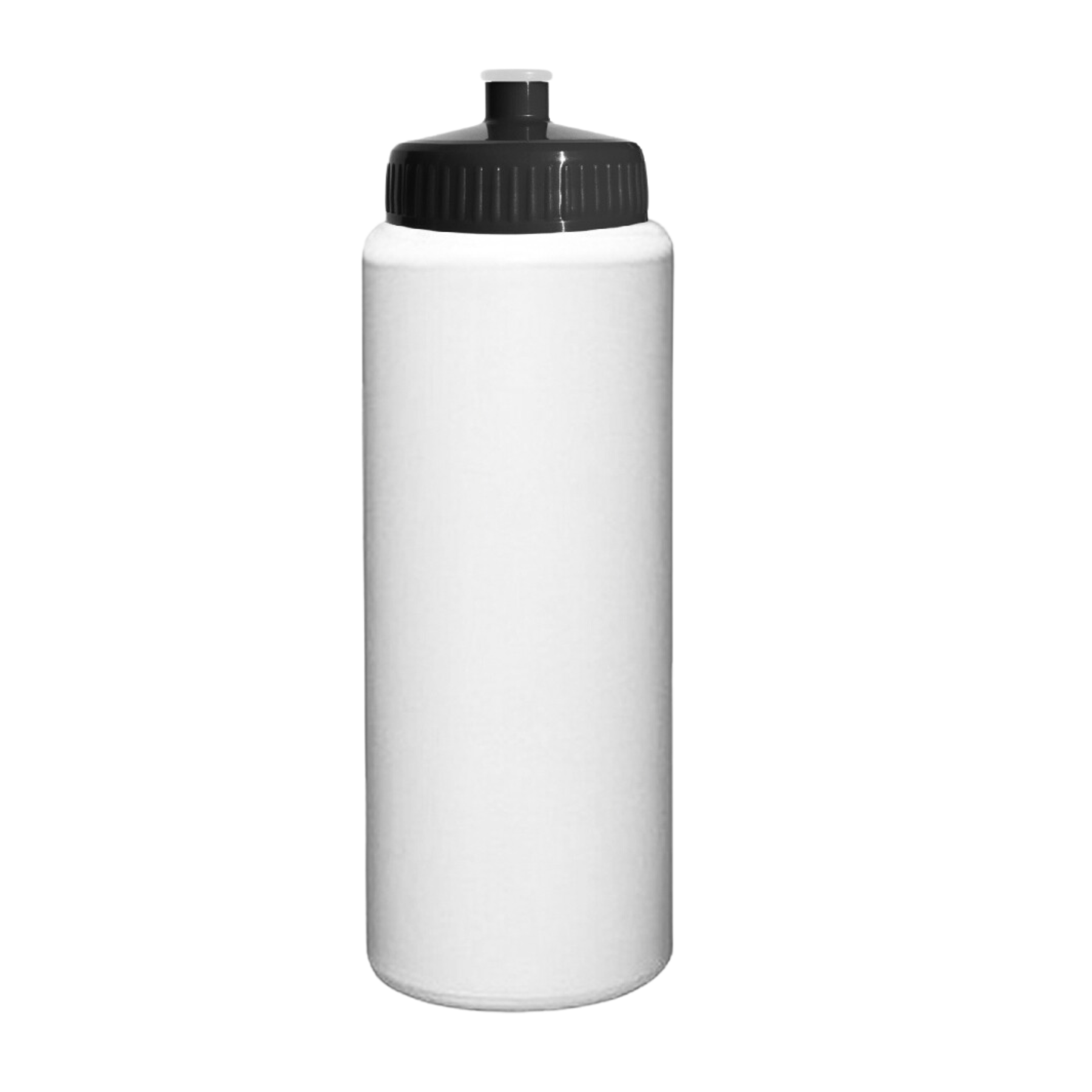 White HDPE 32 oz. Economy Sports Bottle with Push Pull Lid 2