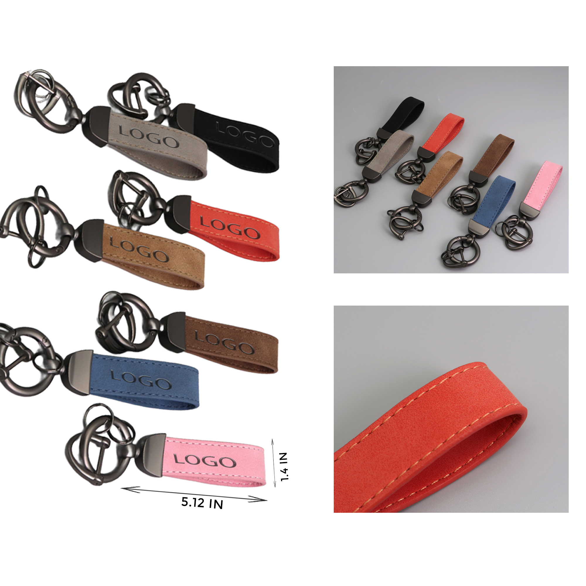 Quality Cowhide Alloy key Chain 2