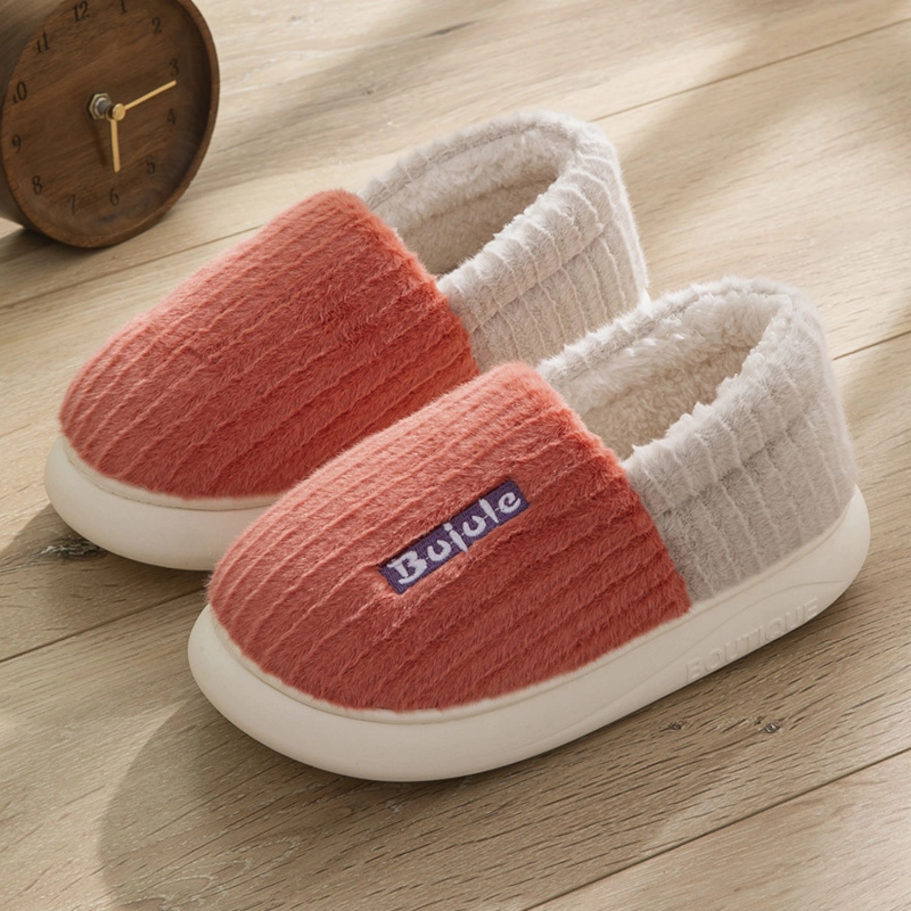Comfy Faux Fur House Slipper Scuff Foam Slip Anti-Skid Sole 7