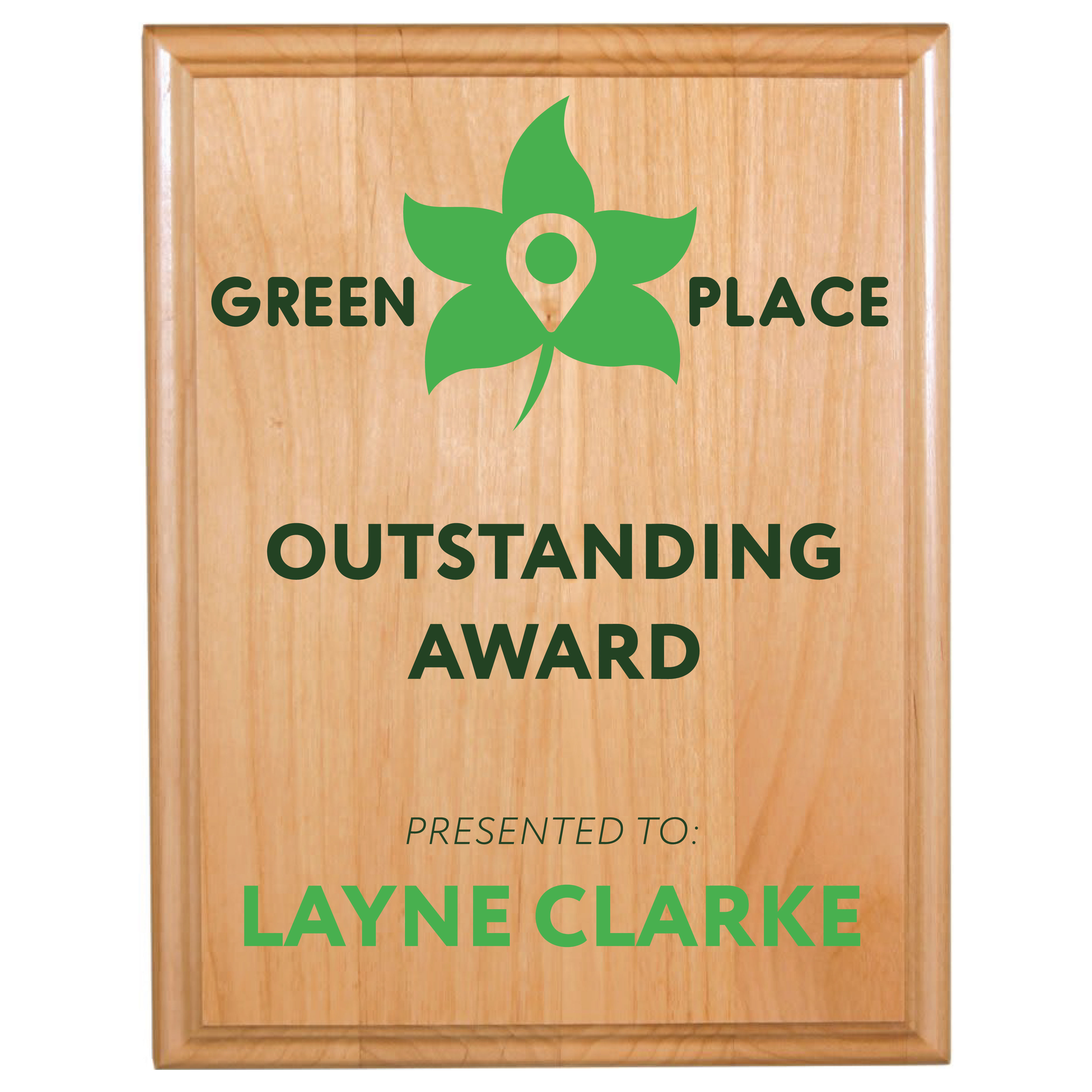 7" x 9" All American Red Alder Plaque