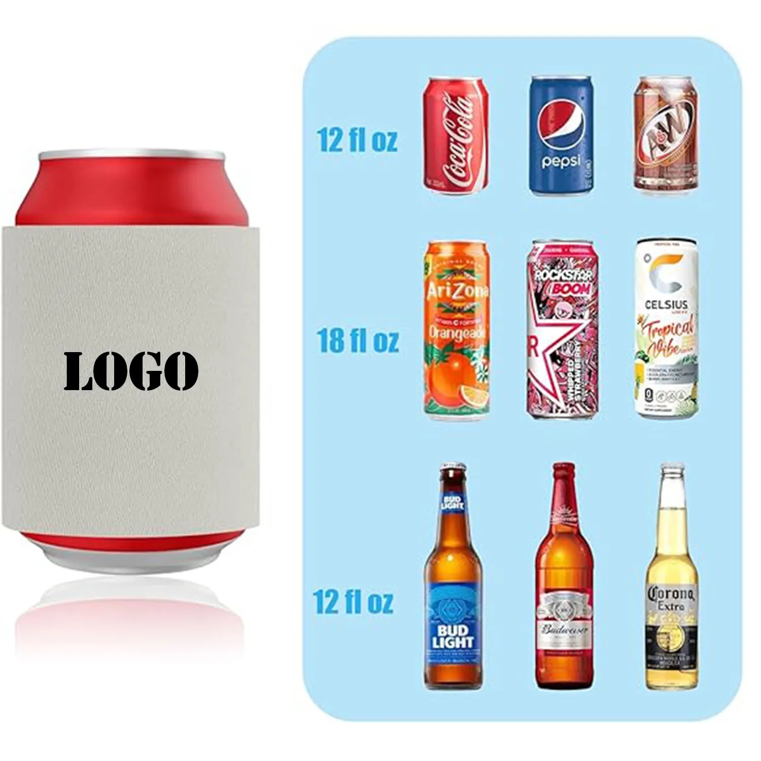 Slap Wrap Neoprene Beverage Insulator Cup Sleeve 6