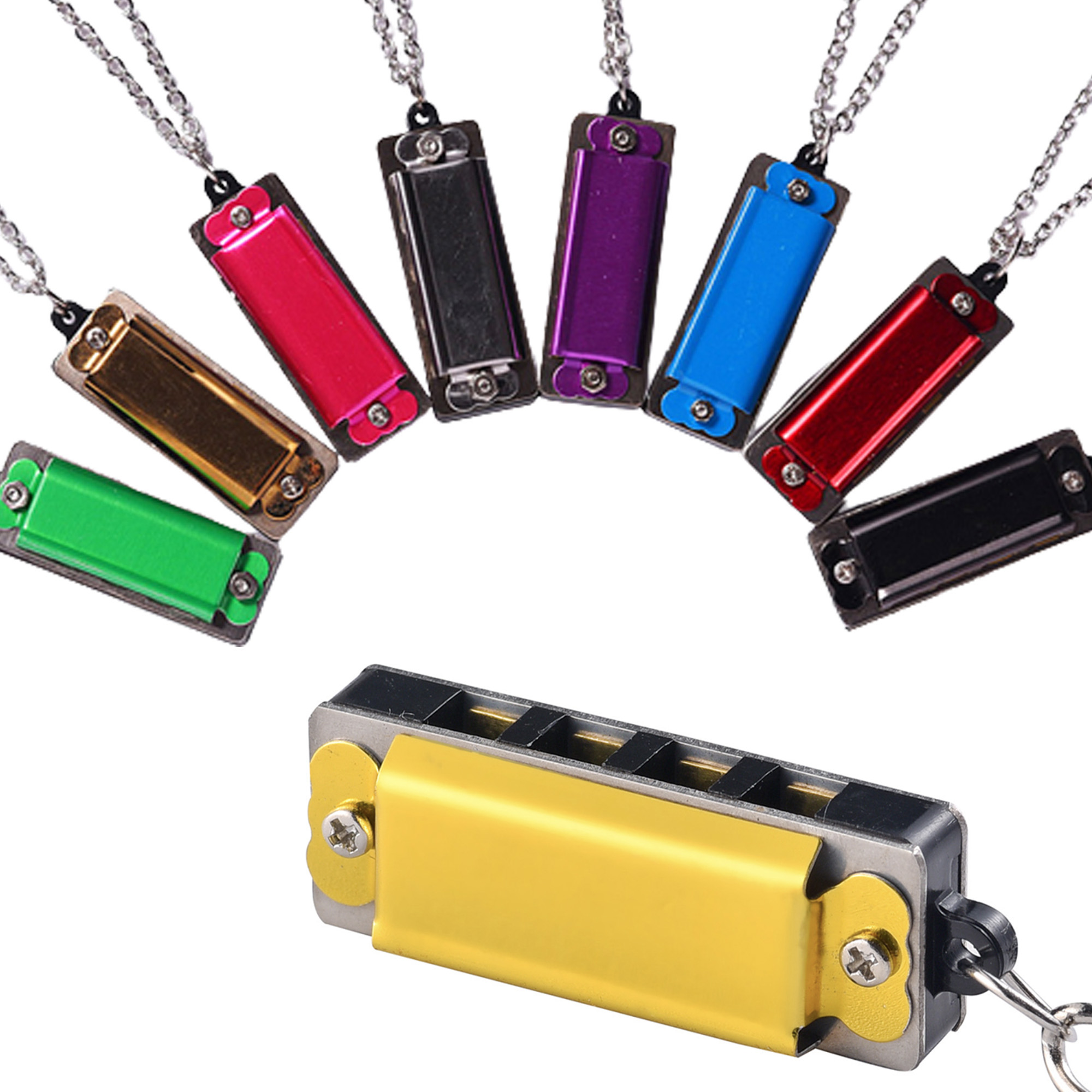 Portable Mini Necklace Harmonica With 4 Hole 2