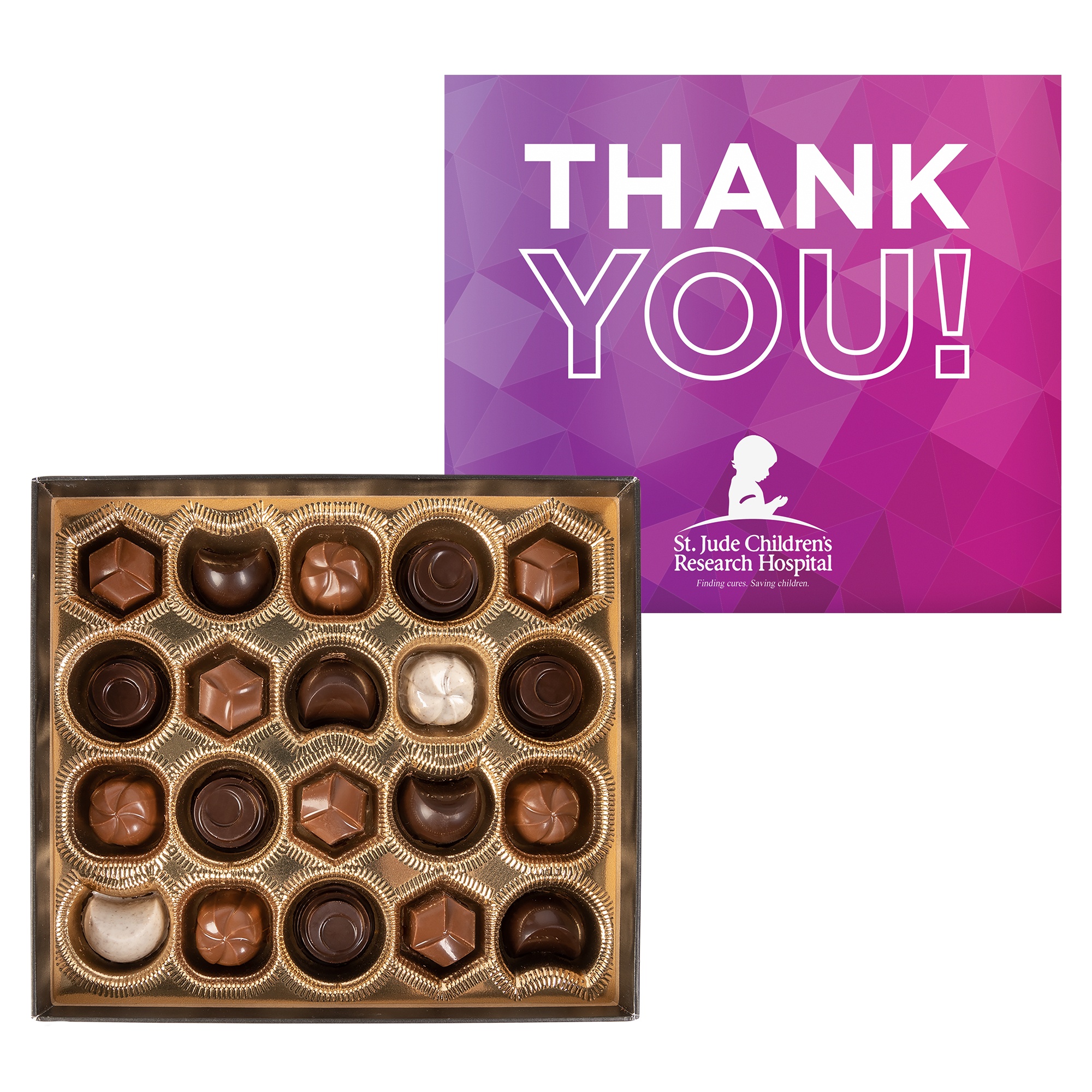Gourmet Chocolate Truffles with Full Color Lid Gift Box - 20 pc 1