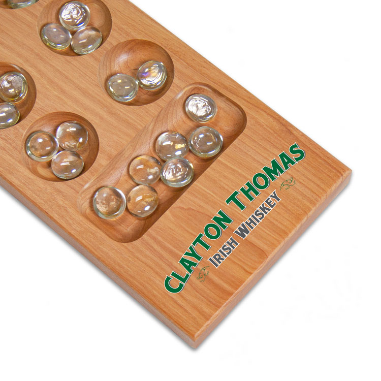 Wood Mancala Game Set with Gems