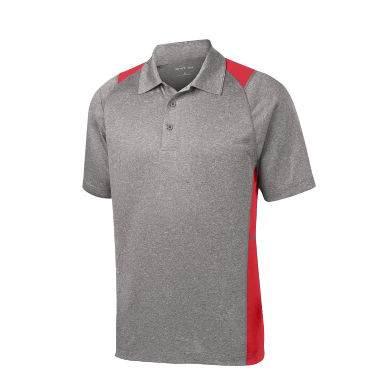 Sport-Tek Heather Colorblock Contender Polo. 33