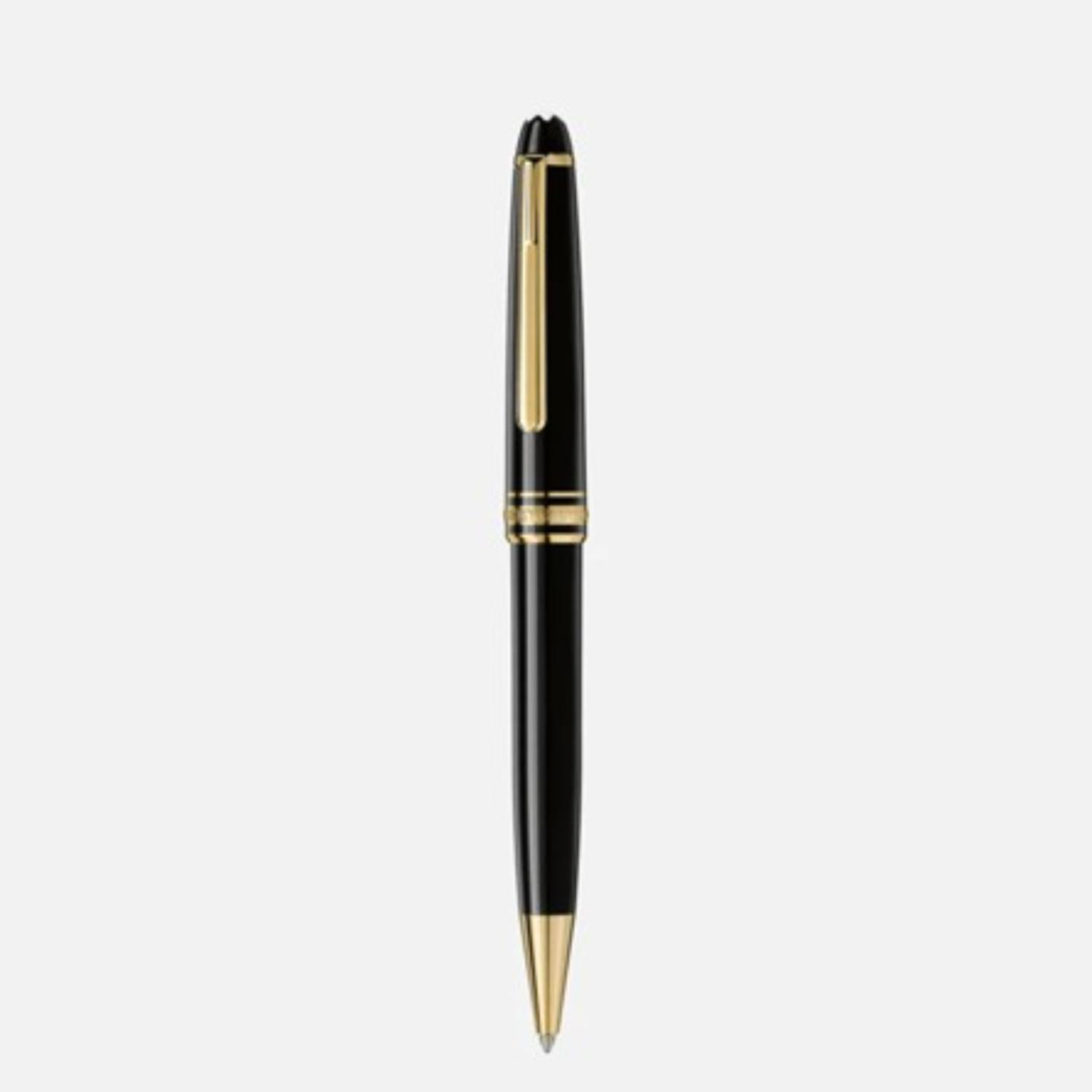 MONTBLANC® Meisterstück Luxury Gold & Black Classique Ballpoint Pen w/ Gift Box 2