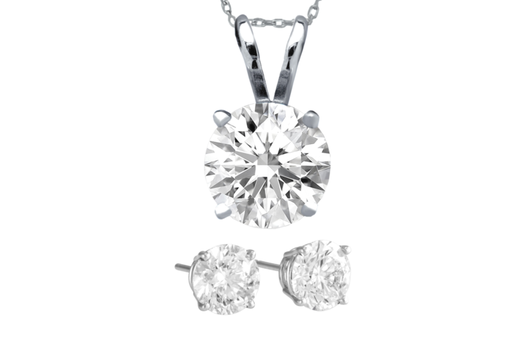 Antwerp Cubic Zirconia Royal Stud Earrings and Dream Necklace Set 1