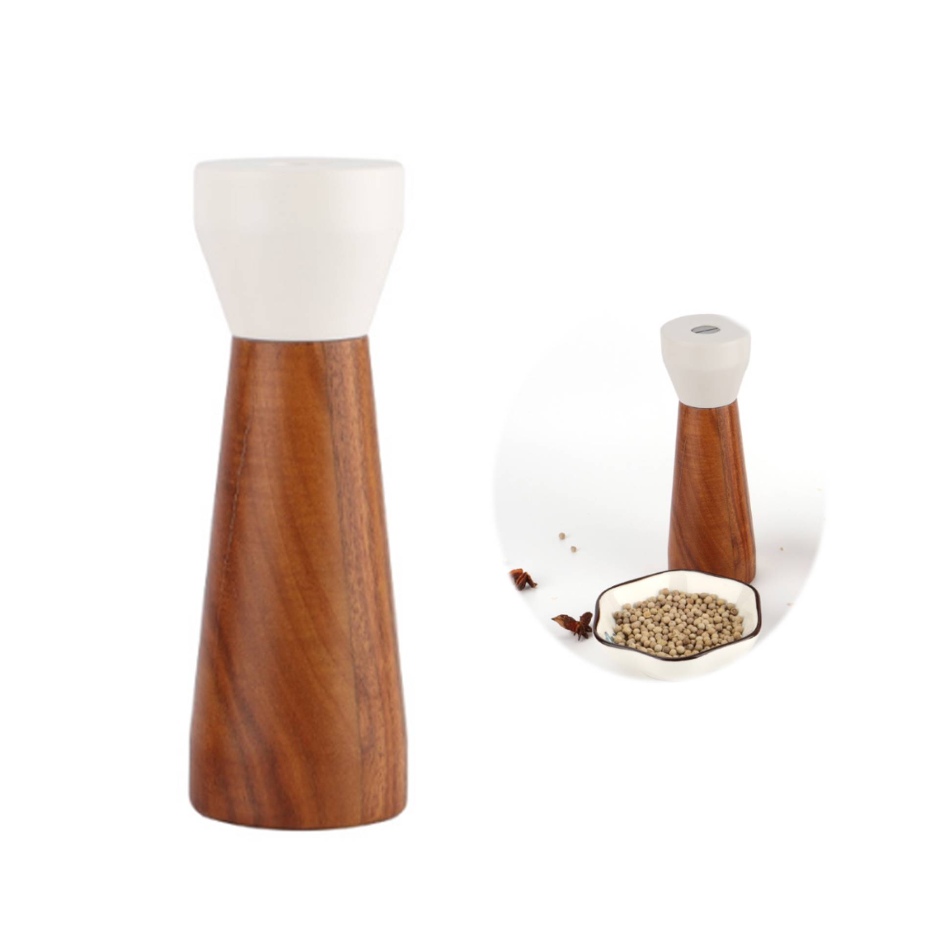 Wooden Salt And Pepper Shaker Mill For Kitchen 3