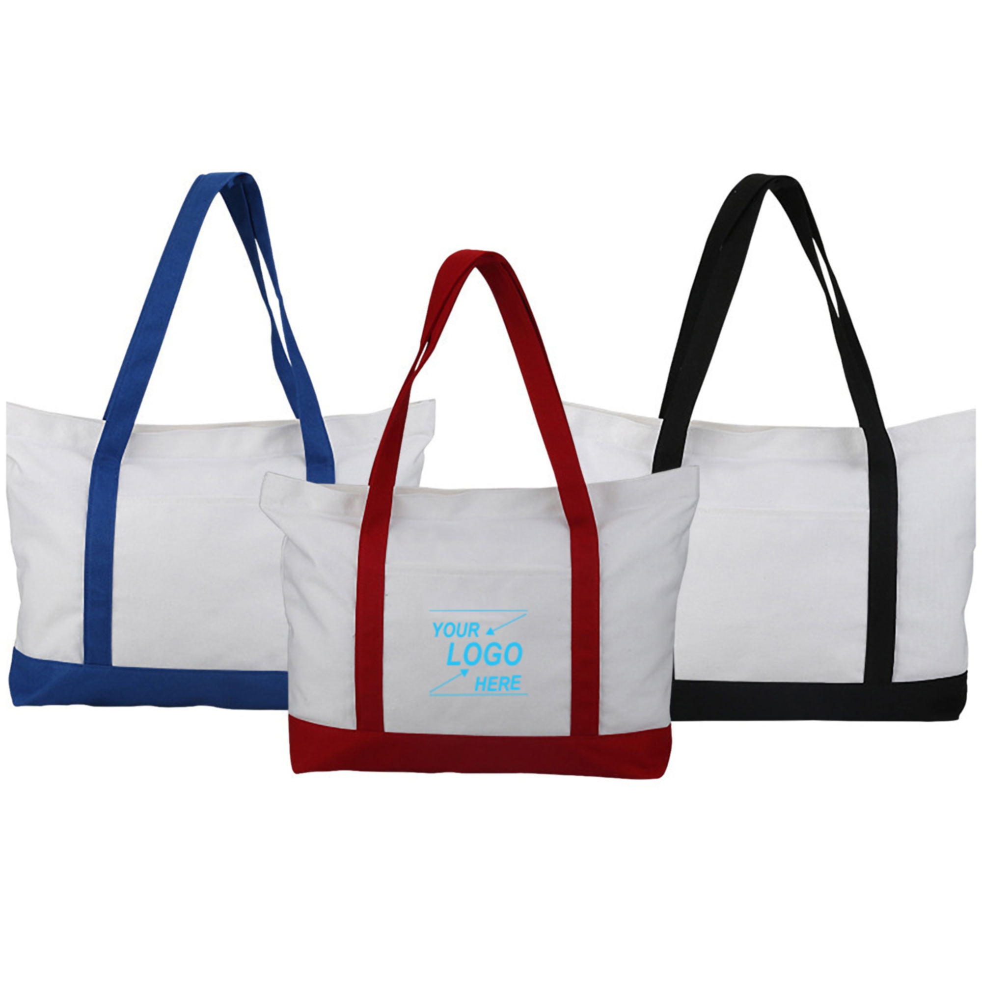 Colorful Cotton Tote Bag with Long Handles