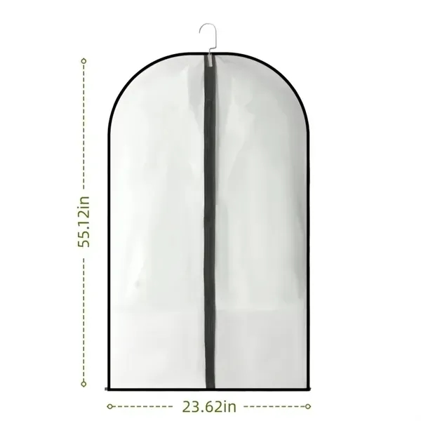 Clear Zippered Garment Bag with Suit and Clothes Protector 4