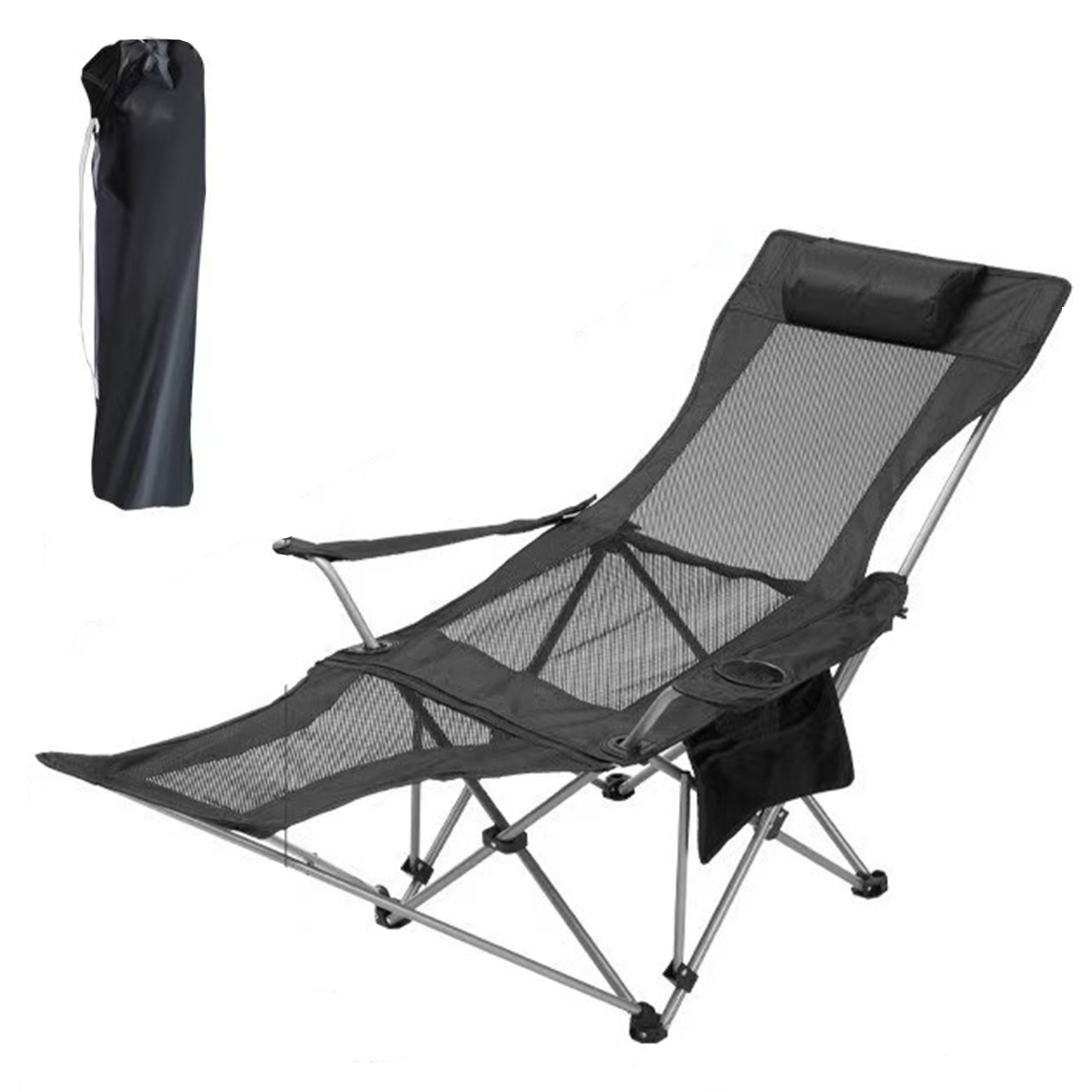 Foldable Camping Chair with Footrest 3