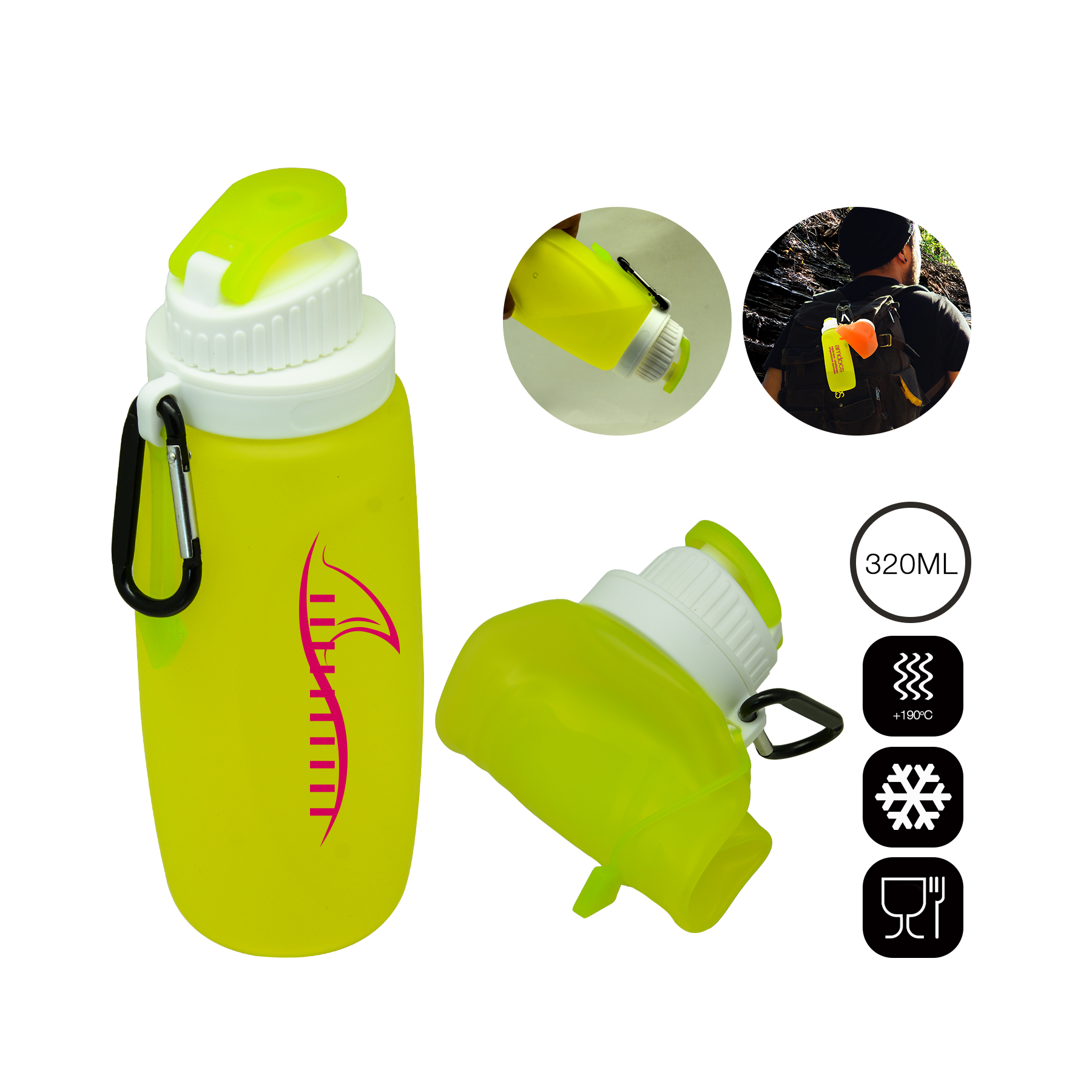 H2O Collapsible Water Bottle Small (11 Oz.) 4