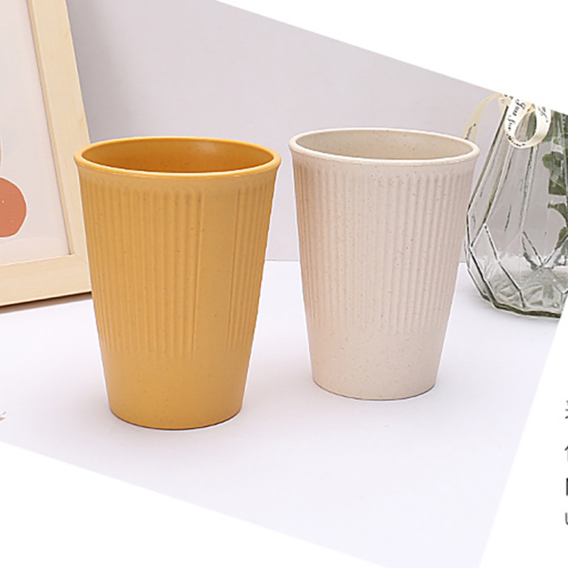 Reusable Wheat Straw Cup Unbreakable Travel Gargle Cup 10