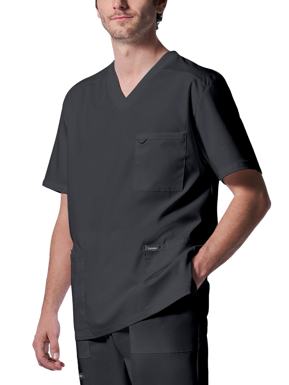 Landau - ProFlex - Men's Four-Pocket Back Yoke V-Neck Top 33