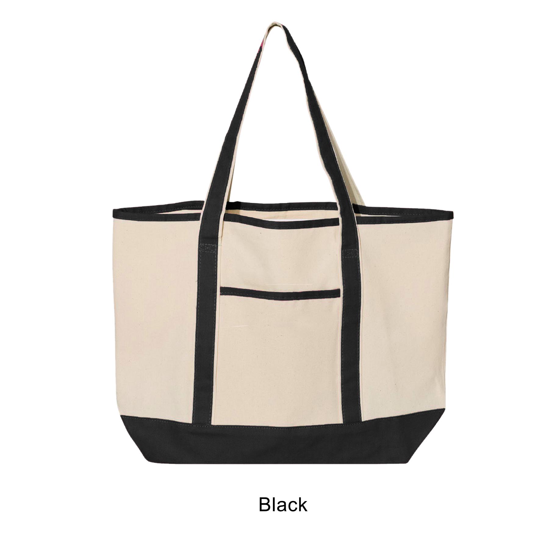 12 oz. Large Heavy Canvas Deluxe Pocket Tote Bag_R115BT 9