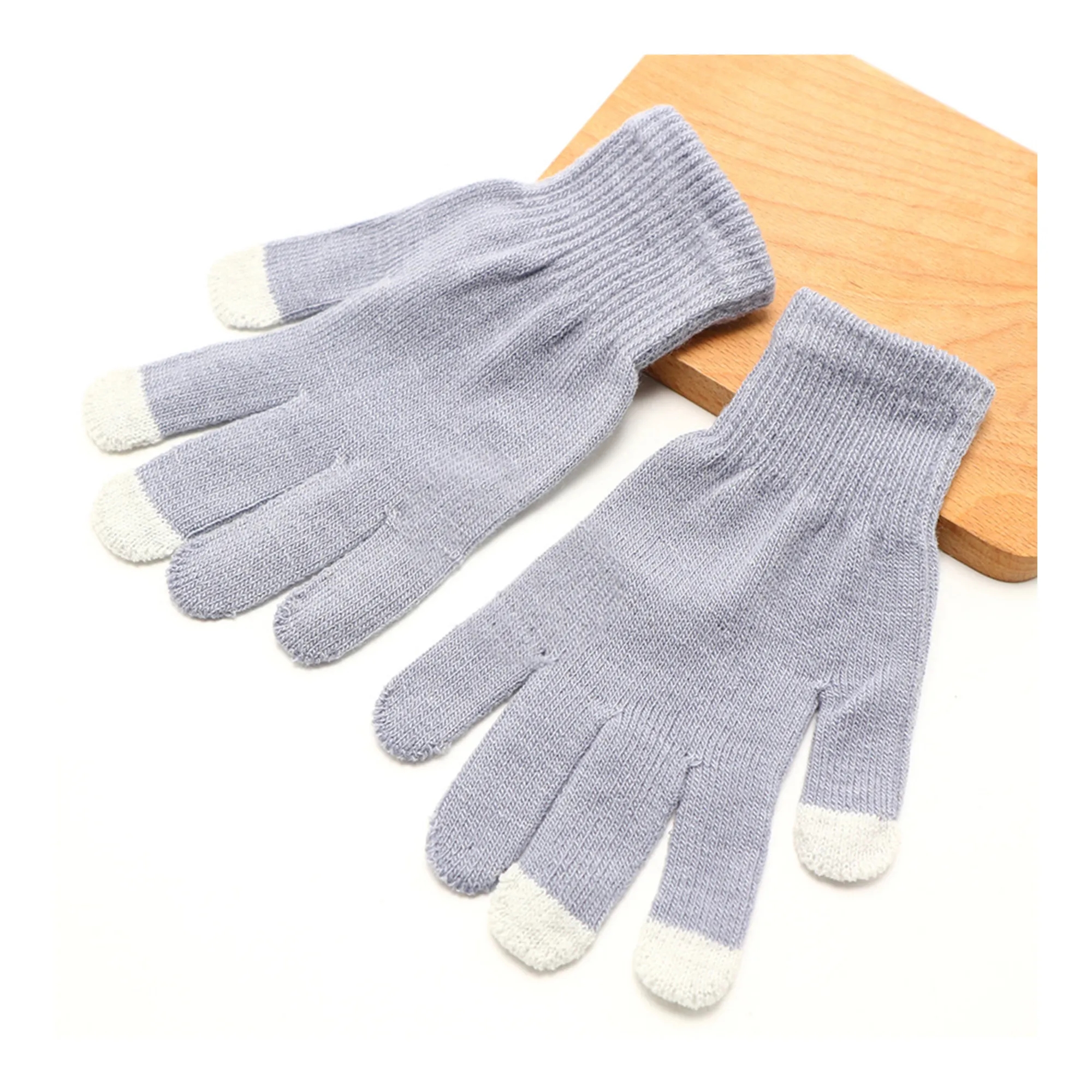 MOQ 50 Acrylic Touch Screen Knit Gloves 9