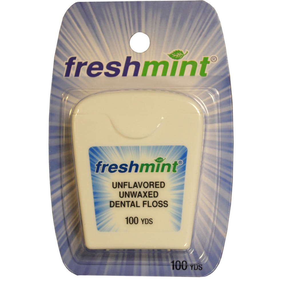 Unflavored Dental Floss - 100 yards Unwaxed 1