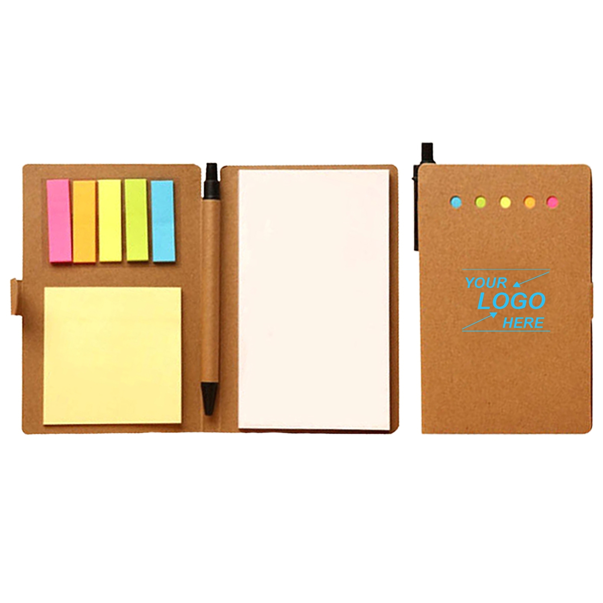 Pocket Notebook with Sticky Notes and Pen (4x6)
