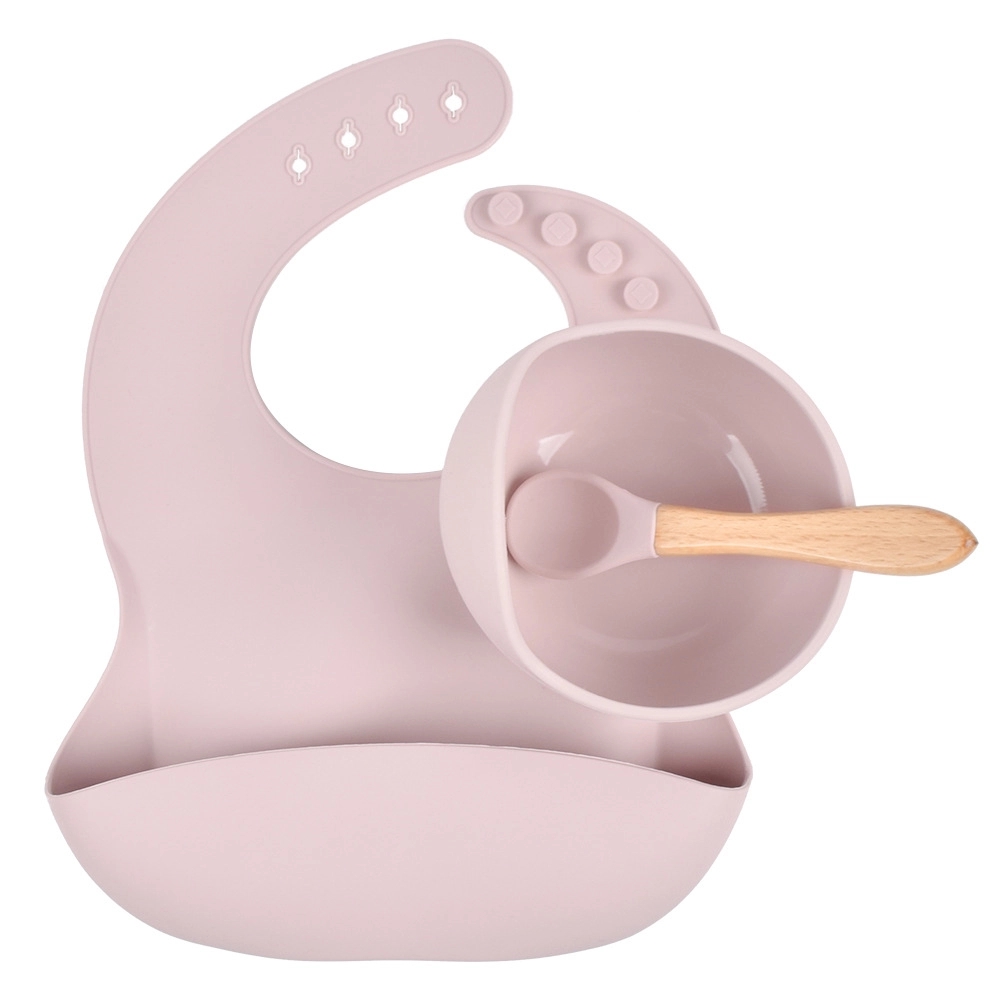 Silicone Baby Bib Set Adjustable Catch All Waterproof 24