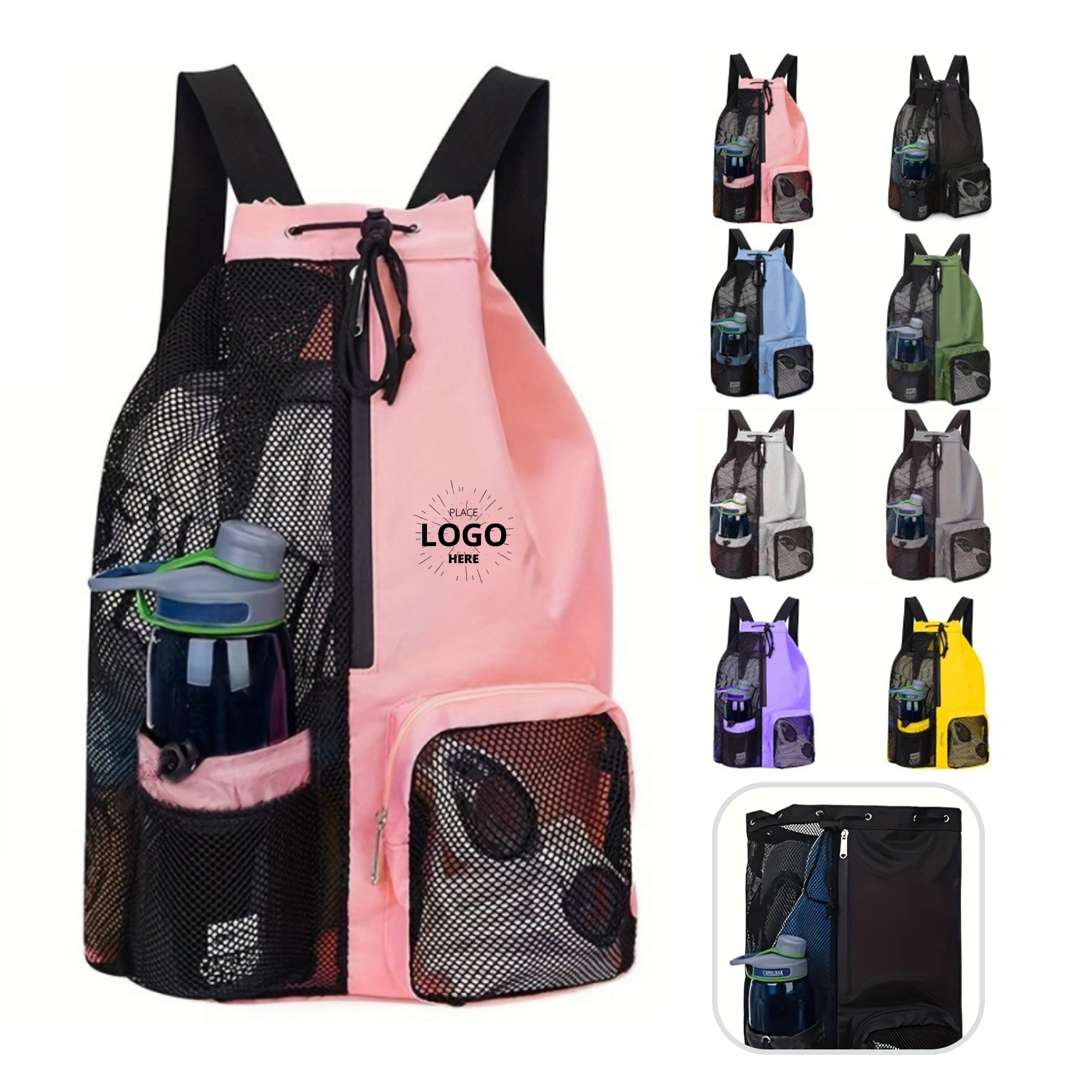Mesh Drawstring Swim Bag 1