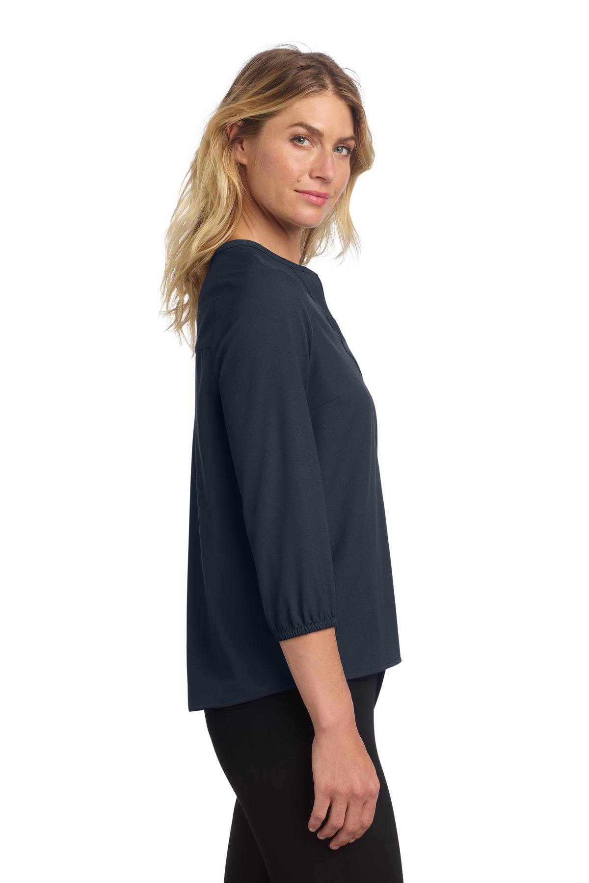 Mercer+Mettle Women's Stretch Crepe 3/4-Sleeve Blouse MM2011 18
