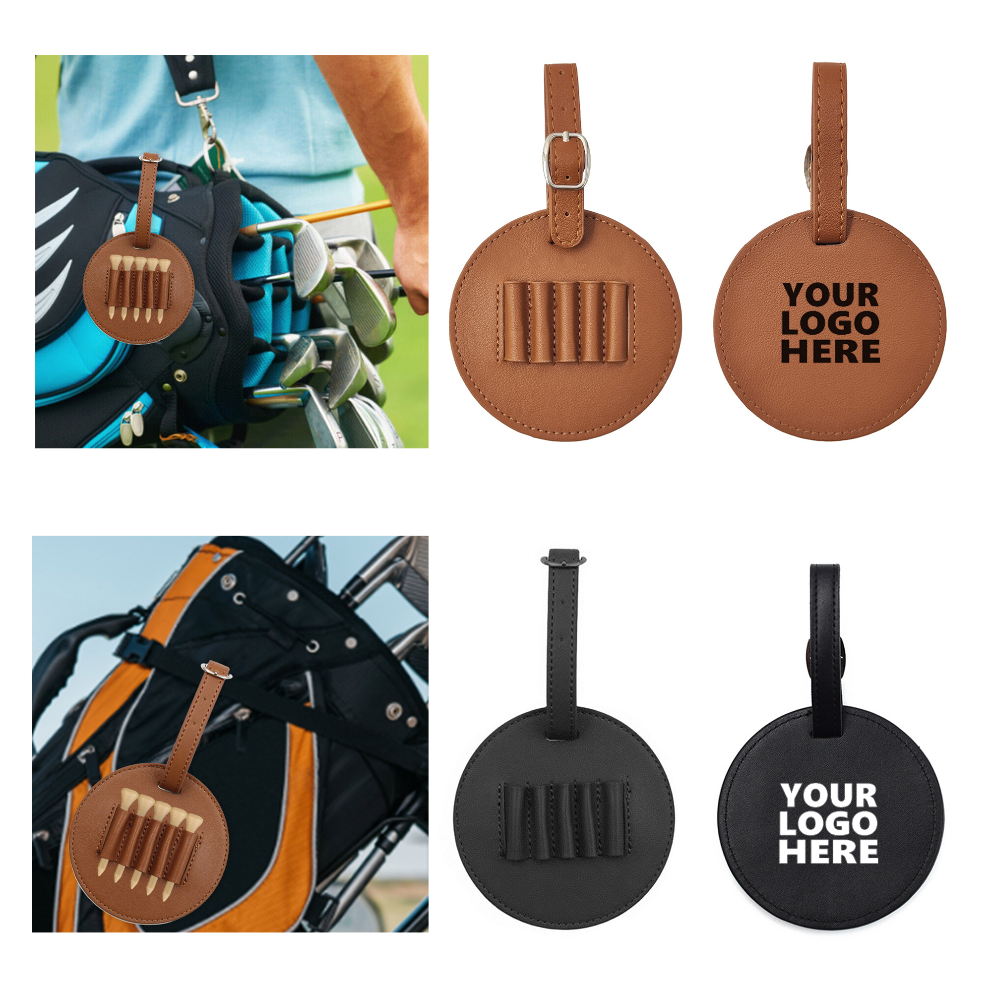 Leather Golf Tee Holder MOQ 50PCS 2
