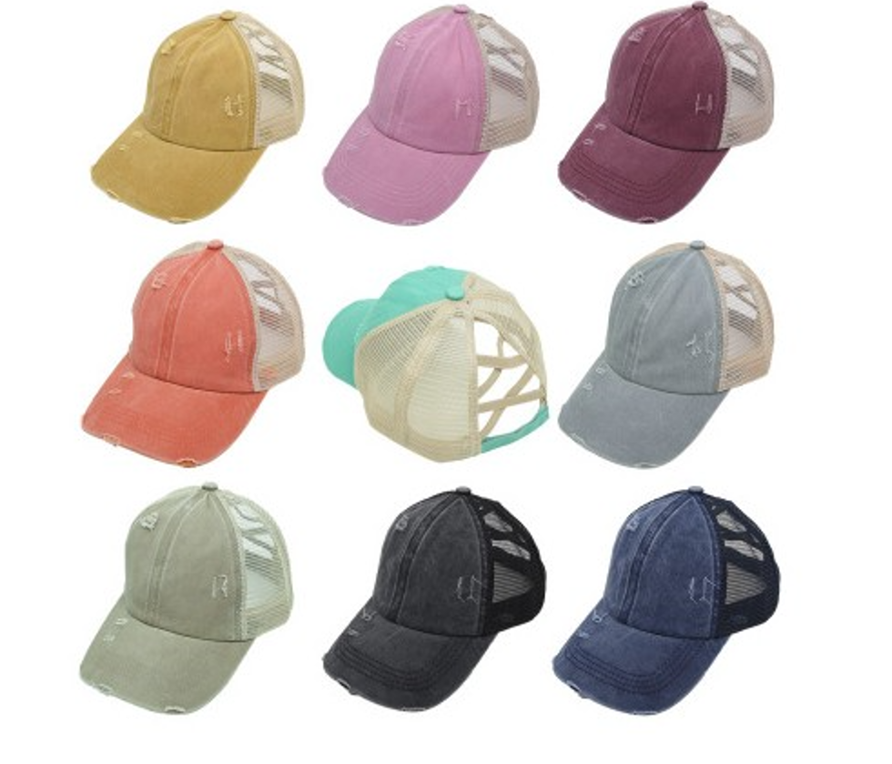 Distressed Ponytail Cap 3