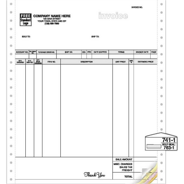Invoices, Continuous, Parchment 3