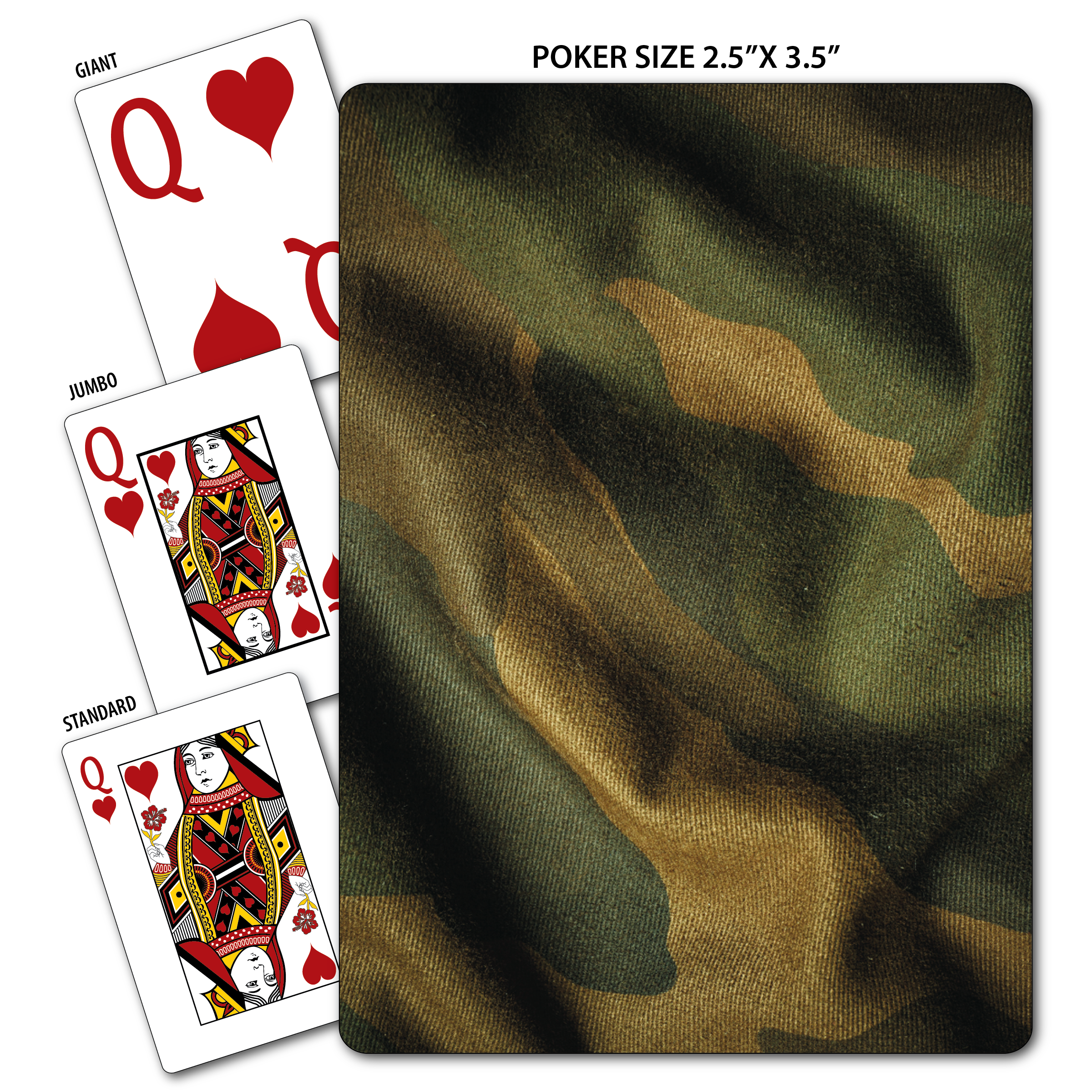Camouflage Theme Poker Size Playing Cards 3