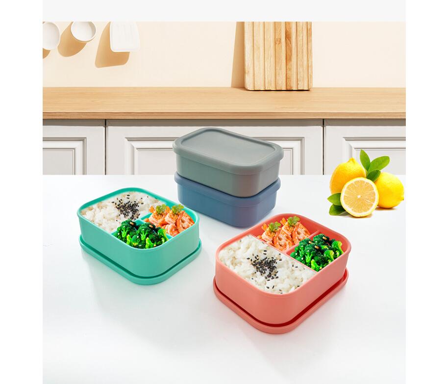 3-Section Silicone Bento Lunch Box 2