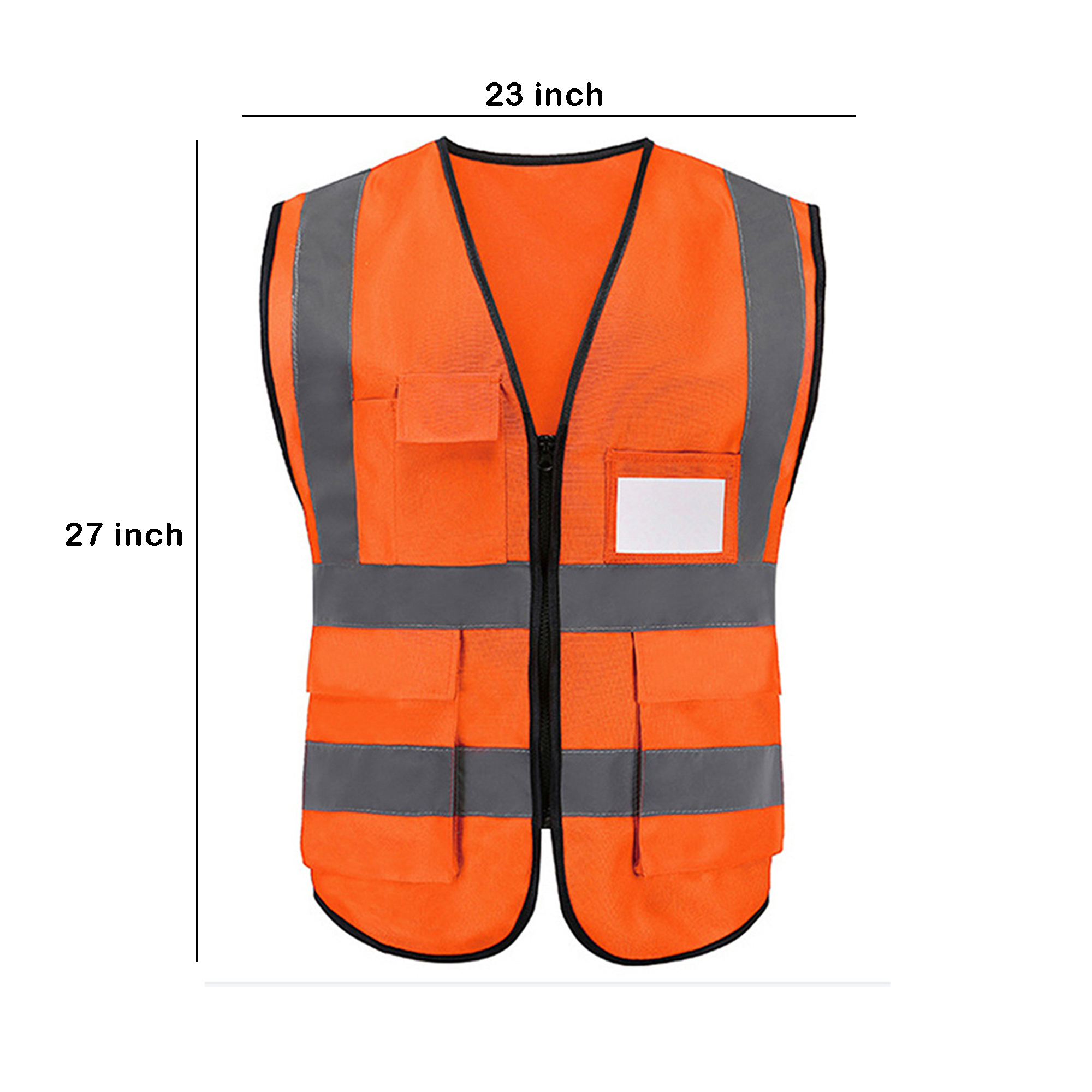 MOQ 50 Polyester Hi-Vis Vest with Pockets 8