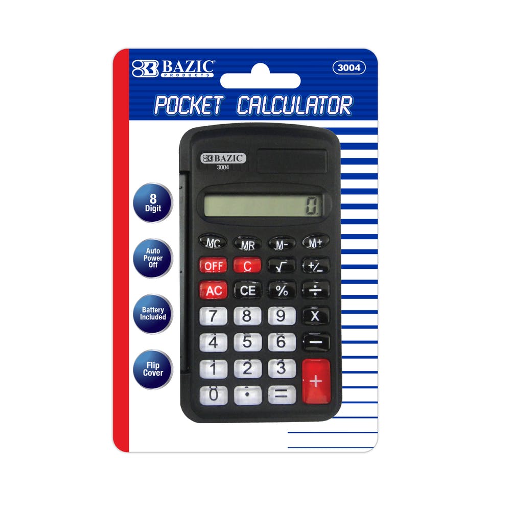 Calculator - Flip Cover 8 Digit Pocket Size 2