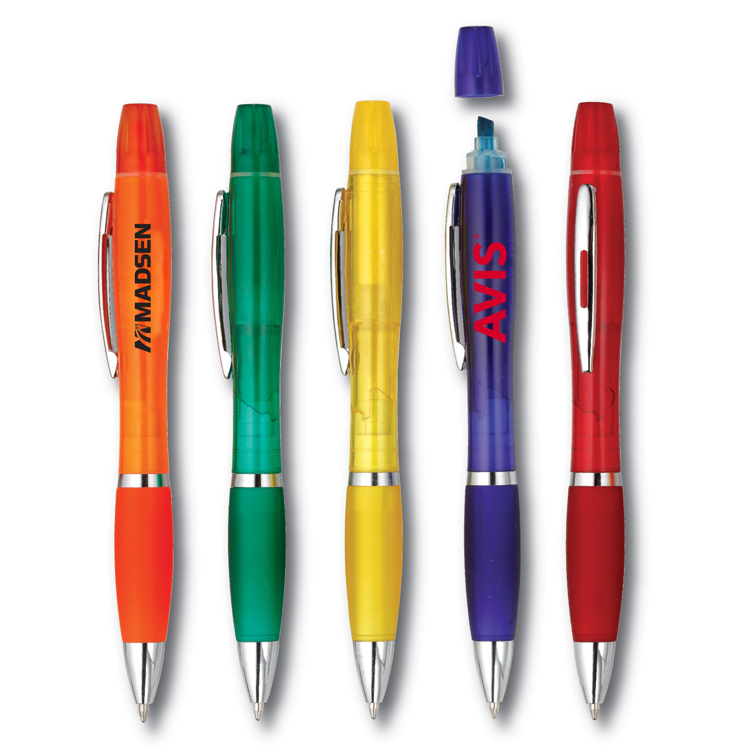 Pen & Highlighter Combo (Color Barrel) 6