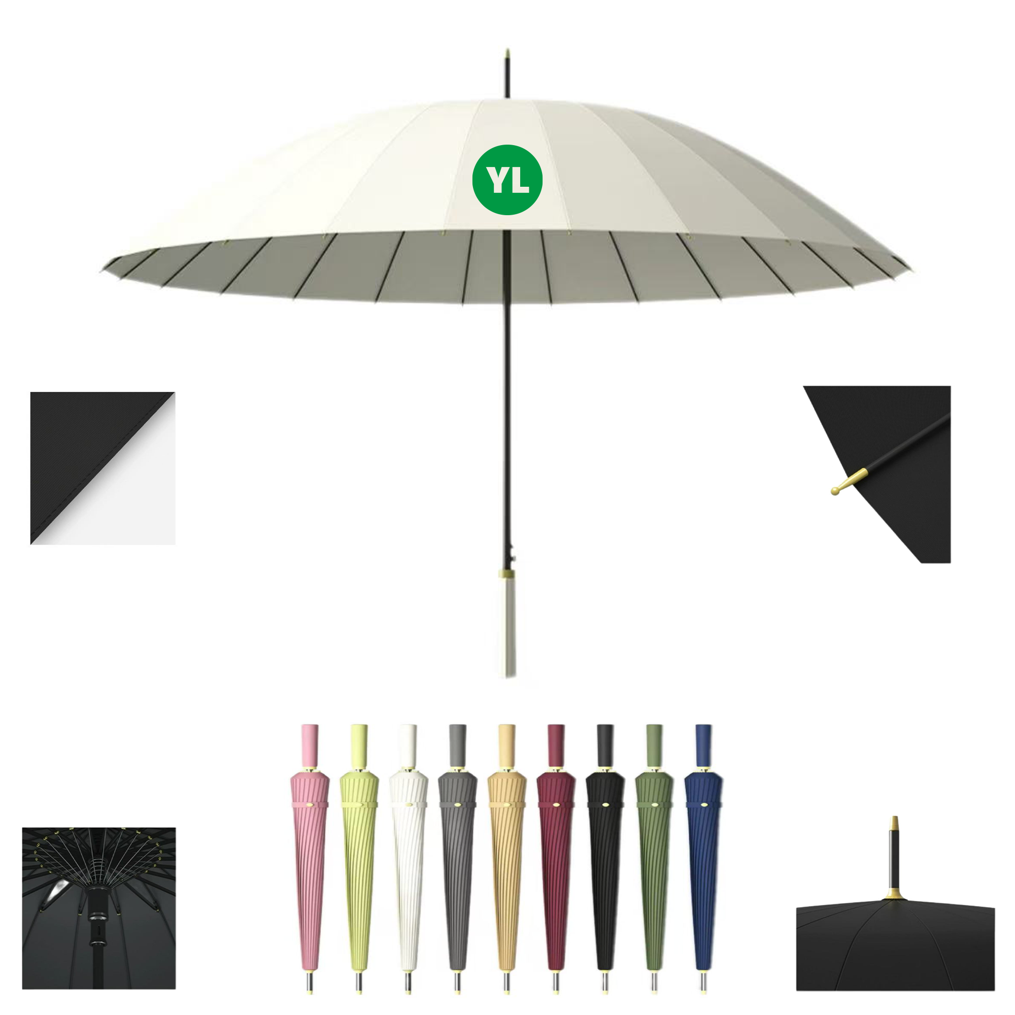 24-Rib Auto-Opening Canopy Shield 2